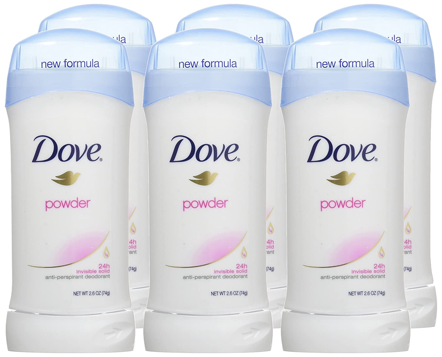 Dove Anti-Perspirant Deodorant Invisible Solid Powder 2.60 oz (Pack of 6)