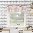 thumbnail image 4 of Hokiten Rod Pocket Curtain Valance, Farmhouse Pig Farmhouse Window Valance for Living Room, Bedroom, Kitchen Watercolor Cute Animals Retro Art 54"W x 18"L, 4 of 8