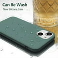 thumbnail image 6 of Simplemade Liquid Air Soft Silicone 2.5mm Back Cover Case With Microfiber Lining For Iphone 14 6.1 - Black, 6 of 8