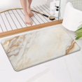thumbnail image 4 of White Gold Marble Pattern Bathroom Rugs Mat,Non Slip Microfiber Bathroom Rug,Rubber Backing,Soft Bathroom Mats for Bathroom Floor,Tub and Shower,17x30in(43x75cm), 4 of 5