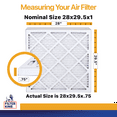 thumbnail image 2 of Filter King 28x29.5x1 Air Filter | 12-PACK | MERV 13 HVAC Pleated A/C Furnace Filters | MADE IN USA | Actual Size: 28 x 29.5 x .75", 2 of 5