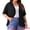 Black, variant on Women's Plus Button Down Sheer Knitted Sweater 4X Burgundy