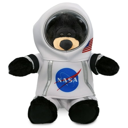 DolliBu Black Bear Astronaut Plush Toy - Super Soft Wild Life Astronaut Stuffed Animal Plush with Space Helmet and NASA Astronaut Suit Cute Spaceman Doll Decor for Girls and Boys - 9 Inch
