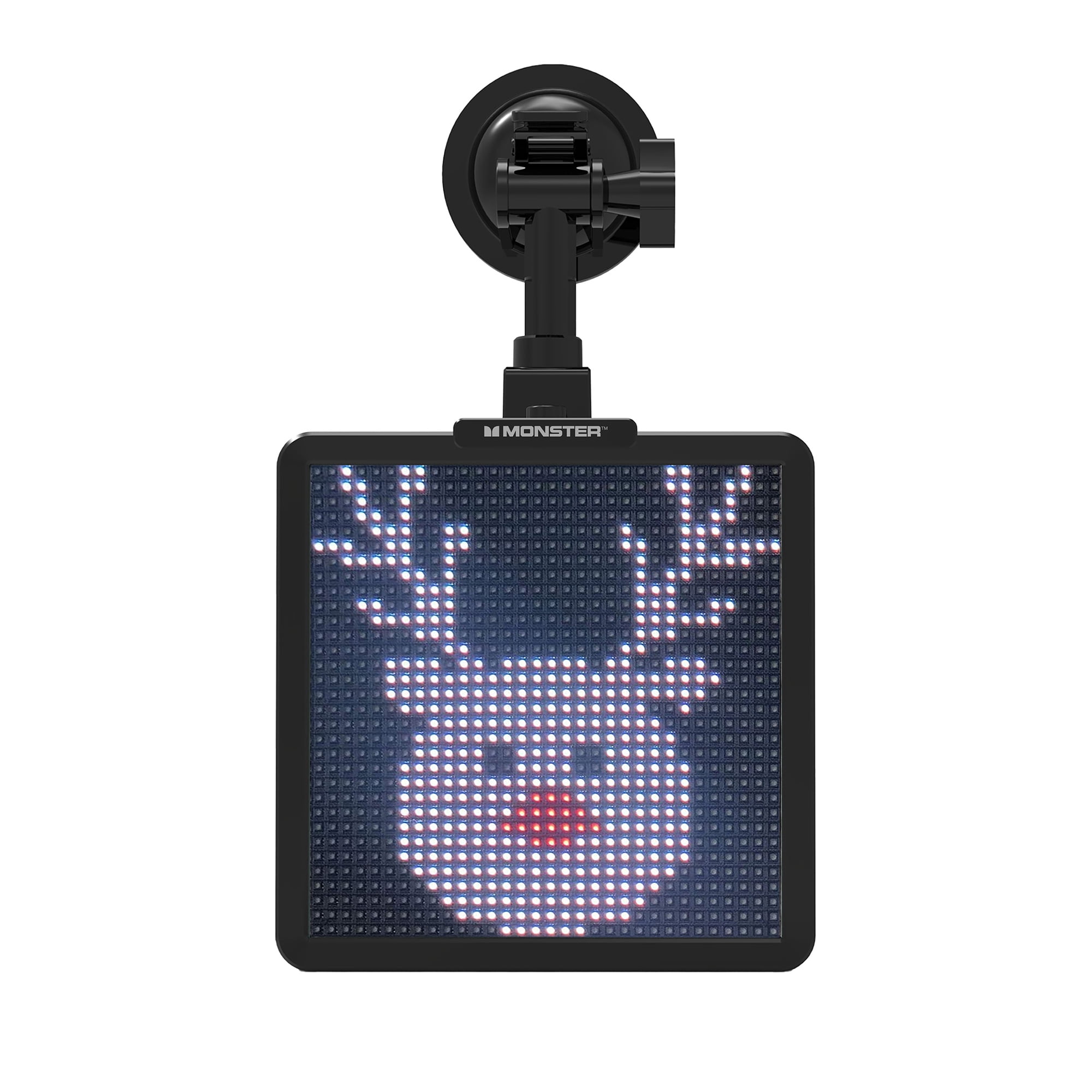 Monster Easy Install Smart Car Pixel Art LED Smart Screen, Sound Reactive LED Panel for Car Display