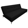 thumbnail image 1 of Sofá Cama Reclinable EL BAZAR STORE Vegas Lino Negro Moderno abotonado 3 Posiciones, 1 of 6