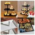 thumbnail image 7 of 3 Tier Multifunctional Shelf, Dingrich 360° Rotatable Cake Dessert Display Rack, 9.6x6.1inch Rectangular Shelf, 3 Tier Metal Stand for Snacks, Cookies, Candy, Fruits, Jewelry, Cosmetics - Black, 7 of 7