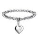 thumbnail image 1 of Pulseras con dijes iniciales para niñas Pulsera de corazón de 26 letras de acero inoxidable para regalos de niñas adolescentes, 1 of 5
