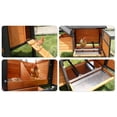 thumbnail image 4 of Outdoor Wooden Chicken Coop with Waterproof UV-Resistant Roof & Enclosed Run, Elevated House with Nesting Box, Slide-Out Tray & Predator-Proof Design, Rabbit Hutch Bunny Cage, for Outdoor Backyard, 4 of 9