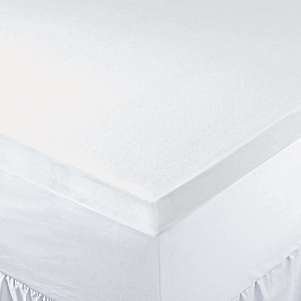 BrylaneHome 4" Thick Visco Elastic Memory Foam Mattress Topper