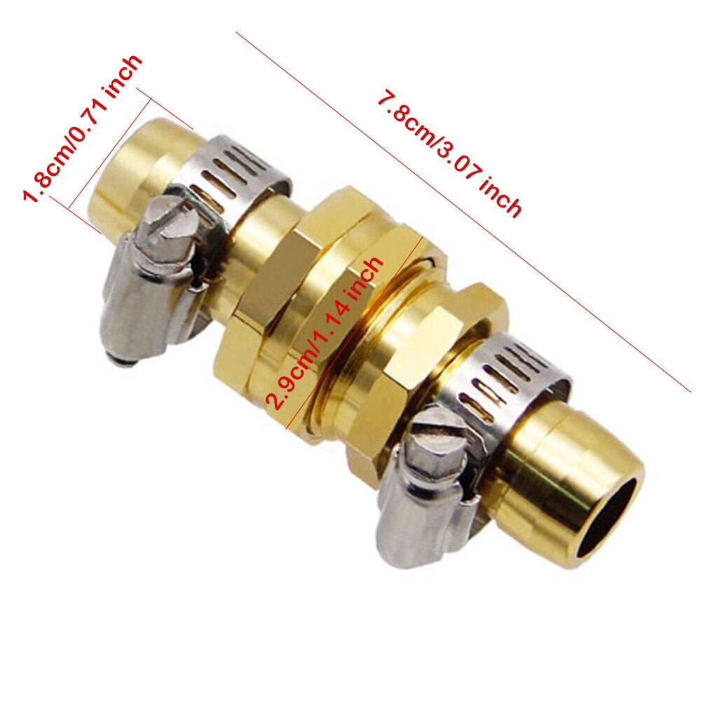 Brass Garden Hose Repair Connector with Clamps, Garden Hose Fitting Fit 5/8" And 3/4" Water Hose End Mender, Quick Connect Garden Hose Fittings, Garden Hose Quick Disconnect,10 Set