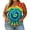 1#Yellow, variant on Women Plus Size Sleeveless V-Neck Tie Dye Tank Top, Loose Flowy Curved Hem Casual Summer Blouse