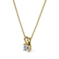 thumbnail image 3 of 0.75 Carat Cushion Cut Diamond - Adorable Pendant Necklace - 18K Yellow Gold Plating Over Silver, 3 of 4