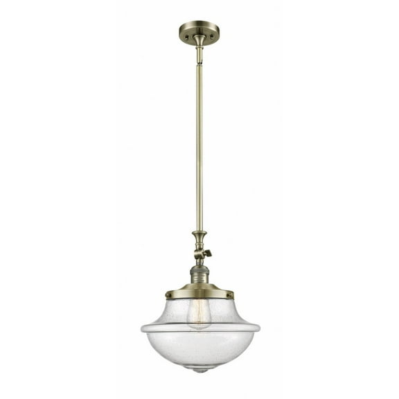 206-AB-G544-Innovations Lighting-Oxford - 1 Light Mini Pendant In Traditional Style-15 Inches Tall and 11.75 Inches Wide-Antique Brass Finish-Seedy
