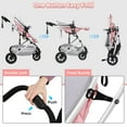 thumbnail image 6 of Vomeast Baby Stroller, Foldable Baby Stroller Reversible, Travel Stroller for Newborn, Pink & Gray, 6 of 9