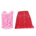thumbnail image 5 of Ropa de muñeca 12 pulgadas para muñeca de 29-30cm, top de chaleco y roja, conjunto de ropa . Magideal Ropa de muñeca 12 pulgadas, 5 of 5