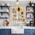 thumbnail image 2 of Curtains 84 Inches Long 2 Panels, Sunflowers Grommets Window Treatment Curtain, Vintage Bee You Are My Sunshine Beige Thermal Curtains Drapes for Living Room/Bathroom, 2 of 9