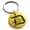 Gold, variant on Stainless Steel Letter D Initial Old English Monogram Engraved Small Medallion Circle Charm Keychain Keyring