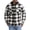 13-Gray White Plaid, variant on GIRUNS Men's Plaid Shirts Jacket Fleece Flannel Lined Long Sleeve Shirts Sherpa Button Down Coat With Hood Black Light Green L