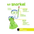 thumbnail image 2 of Juego de Snorkel Buceo Infantil Bestway 7 Años verde Aletas Ajustables Comódas, 2 of 4