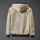 thumbnail image 2 of Sudadera con Capucha De Lana para Hombre Sudadera con Capucha De Lana De Cordero Sudaderas De Cachemira Más Chaqueta De Ropa De Invierno Engrosada De Terciopelo, 2 of 3