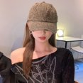thumbnail image 6 of Byfri Leopard Print Baseball Cap Light Brown Washed Distressed Cotton 55-60cm for Men Women Outdoor, 6 of 7