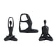 thumbnail image 5 of Colección de 3 estatuas de yoga para mujeres, recuerdo de resina nórdica, artesanía de yoga. Negro, 5 of 9