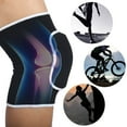 thumbnail image 3 of Knee Guard Wrap Knee Protector Brace Sleeve Support For Running,  Fit, Basketball And Other Sports, Blue / Black, 3 of 8