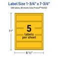 thumbnail image 6 of Avery Printable Rectangle Labels, Bright Yellow, 1.75" x 7.75", 400ct, 6 of 11