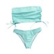 thumbnail image 4 of Traje de baño de playa con correa superior de tubo trasero de color sólido dividido sexy para mujer Fridja  nalpqowj23410, 4 of 5