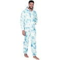 thumbnail image 6 of Joggies - TieDye Blue Adult Footless Hoodie One Piece - Adult - XLarge (Fits 6'4 - 6'7"), 6 of 6