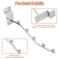 thumbnail image 3 of Uxcell 10Pack 6.89" Wall Mount Waved Hanger Rack 5 Beads, Metal Garment Display Hooks, 3 of 6