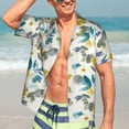 thumbnail image 3 of Haiem Watercolor Leaves Printed Hawaiian Shirt for Men - Men’s Casual Beach Summer Shirts - Stretch Fabric with Modern Fit-X-Large, 3 of 7