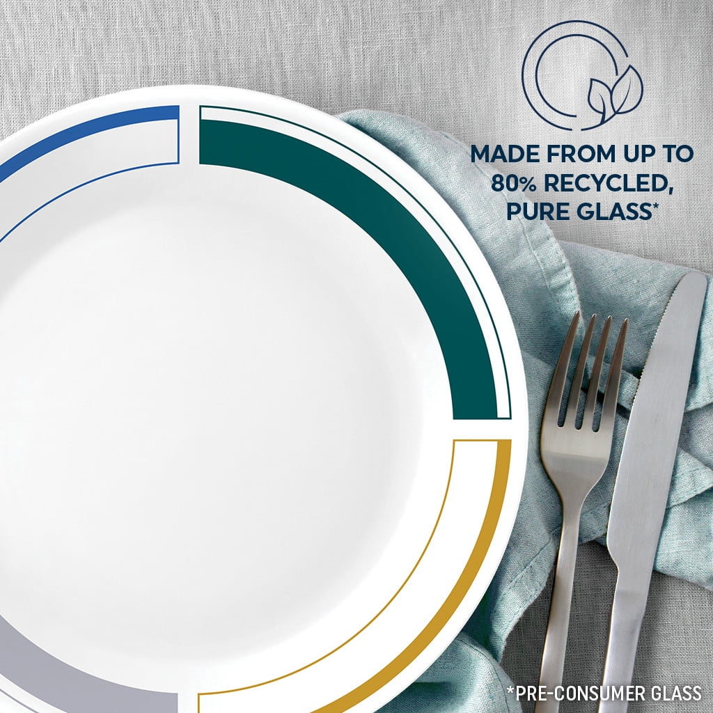 (2 pack) Corelle Color Block 10.25" Dinner Plate
