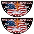 thumbnail image 3 of Patriotic Garden Decorations, Outdoor American 250Th Anniversary Fan Flag, Front Porch Wall Decor, Hanging Garden Accents, 3 of 3