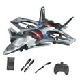 thumbnail image 1 of Avión de juguete con control remoto, modelo de avión de juguete, regalo para niños de fácil control, regalo de cumpleaños con giros en 3D, avión RC gris, 1 of 8