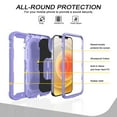 thumbnail image 2 of iPhone 12 Pro Case, iPhone 12 Case, Dteck 2 in 1 Hybrid Rugged Shockproof Case with Ring Holder Kickstand Silicone Cover for iPhone 12 / 12 Pro 6.1-inch,Purple, 2 of 7