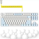 Blue White-Blue Switch-White Wrist Rest