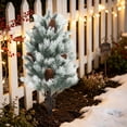 thumbnail image 5 of Artificial Christmas Pine Tree Stake with Realistic Cedar Branches and Pine Cones for Outdoor Yard, Porch, Pathways, and Garden Holiday Decoration, 5 of 5
