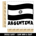 thumbnail image 2 of Argentina with Waving Flag Cute Square Rubber Stamp Stamping Scrapbooking Crafting - Medium 1.75in, 2 of 7