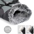 thumbnail image 4 of Chaquetas impermeables de invierno para perros, abrigos para perros para clima frío con arnés y cuello peludo, fácil de caminar, suave y cálido, gris, cofre: 27.5 quot; Longitud de la espalda: 22.5quo Feliz Sencillez, 4 of 5