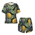 thumbnail image 4 of Picia Citrus Fruits Elegant Lemons Pajamas Sets for Women Soft Short-Sleeved Pjs with Lounge Shorts Two Piece Sleepwear-Large, 4 of 9