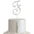 thumbnail image 4 of Efavormart 2.5" Bedazzling Rhinestone Letter Cake Toppers For Wedding Party Special Event Personalized Decorations| Letter| F, 4 of 5