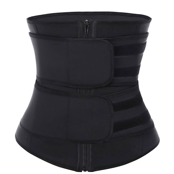 EeaseMX Body de doble cinturón para mujer, moldeador de cintura fitness, cómodo (negro, talla XL)