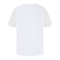 thumbnail image 5 of Ohufall Womens Tops! Women Summer Sexy Regular Lace Short Sleeve Women Short Sleeves Top Blouse Shirt, 5 of 6