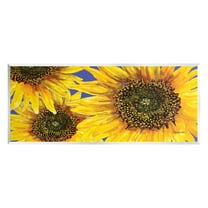 Vivid Sunflower Blooms Trio Botanical & Floral Graphic Art Unframed Art Print Wall Art