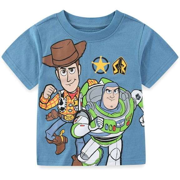 Disney Toy Story Woody and Buzz Lightyear Short Sleeve T-Shirt (Boys), Sizes 2T-7