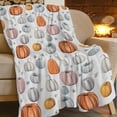 thumbnail image 2 of Fall Throw Blanket Fall Decor Autumn Pumpkin Leaves Flannel Fleece Blanket Gifts for Girls Boys Farmhouse Super Warm Soft Cozy Plush Lightweight Seasonal Bedding Blanket for Couch Kids Adult 50"X40", 2 of 8