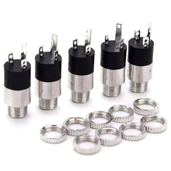 5Pcs Silver PJ392 3.5mm Stereo Female Audio Headphone Connector Jack Socket WA