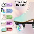 thumbnail image 5 of LPAMEOIU Roller Skate for Women, 4 Light up Wheels Girl Boy Men Quad Skates(Green Pink,Women 9/Men 7.5), 5 of 10