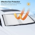 thumbnail image 3 of Shade Car Windshield Sun Shade, Foldable  Silver Sun Blocker Reflects Heat and UV Rays Automotive Sun Protection Interior Accessories for SUVs Sedans  Silver, S, 3 of 7